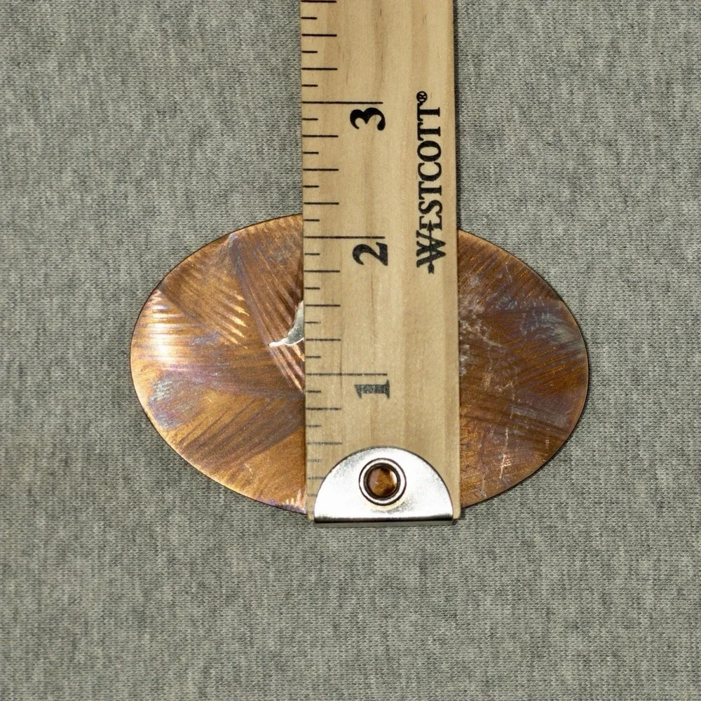 Western Cowboy Copper Silver Toned Rodeo Buckle 2.25